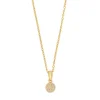 SIERSBØL HALSKÆDE 14 KARAT GULD PAVÉ MED 0,045 CARAT DIAMANTER - 20100290500