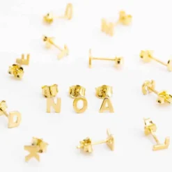 SIERSBØL ØRERING 14 KARATS GULD 1 STK BOGSTAV N - 3083187050N