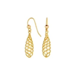 SIERSBØL ØRERINGE 8 KARAT GULD DRÅBE SNOET - 30821840300