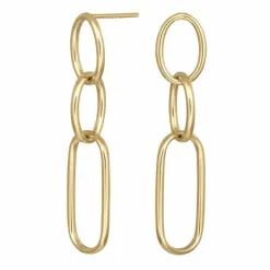 SIERSBØL ØRERINGE 8KARAT MED TRE ÅBNE RINGE - 30821400300