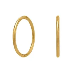 SIERSBØL ØRERINGE SØLV FORGYLDT CREOL 22 MM - 30108155900