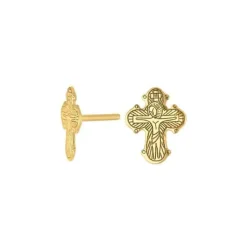 SIERSBØL ØRERINGE SØLV FORGYLDT MED DAGMAR KORS - 30257535900