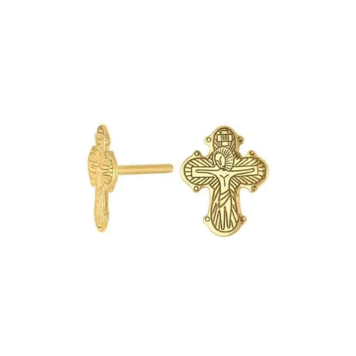 SIERSBØL ØRERINGE SØLV FORGYLDT MED DAGMAR KORS - 30257535900