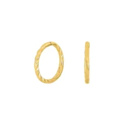 SIERSBØL ØRERINGE SØLV FORGYLDT CREOLER FACET SNOET - 30125075900