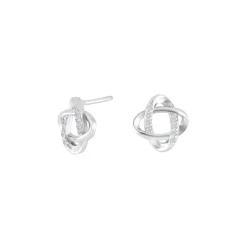 SIERSBØL SØLV ØRESTIK SNOET MED ZIRKONIA - 345 174