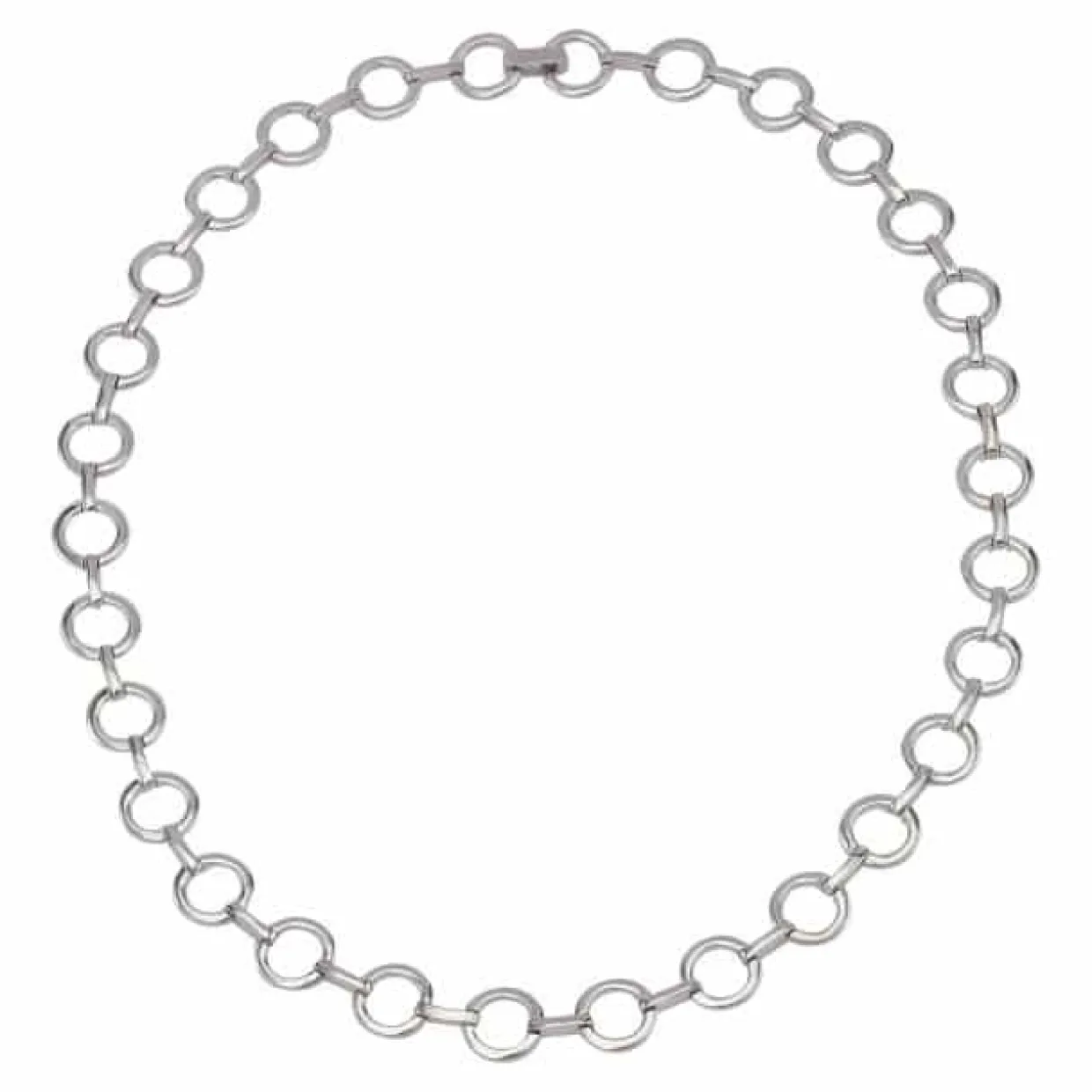 SIERSBØL SØLV RHODINERET COLLIER MED CIRKLER 45 CM - 845 105