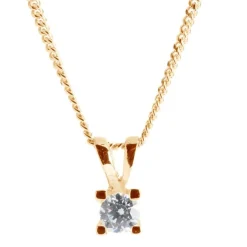 SIERSBØL VEDHÆNG SØLV FORGYLDT MED ZIRKON - 216 066FG9