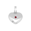 SIERSBØL VEDHÆNG SØLV HJERTE MED SYNTETISK RUBIN - 29160290915