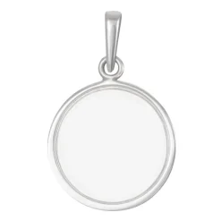 SIERSBØL VEDHÆNG SØLV RHODINERET RUND PLADE - A225 030