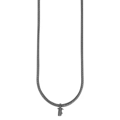 SIESBØL SHAPE SØLV OXIDERET HALSKÆDE RÆVHALE 90 CM - 812 048-90