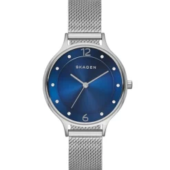 SKAGEN ANITA LILLE UR DAME STÅL MED BLÅ SKIVE - SKW2307