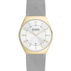 SKAGEN GRENEN UR HERRE 2 FARVET MED MESH LÆNKE - SKW6816