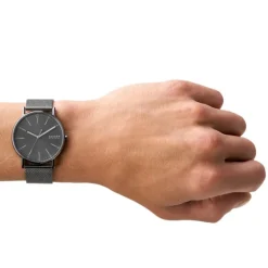 SKAGEN SIGNATUR STÅL GRÅ MESH LÆNKE OG GRÅ SKIVE - SKW6577