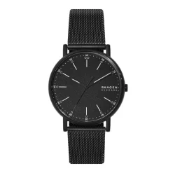 SKAGEN SIGNATUR UR HERRE SORT MED MESH LÆNKE - SKW6579