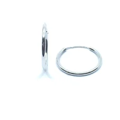 SØLV BLANK CREOL RHODINERET DIAMETER 20 MM BREDDE 1,50 MM