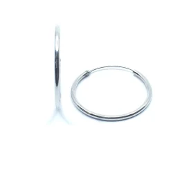 SØLV BLANK CREOL RHODINERET DIAMETER 25 MM BREDDE 1,50 MM