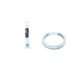 SØLV BLANK KNÆK CREOL RHODINERET DIAMETER 16,5 MM BREDDE 2,30 MM