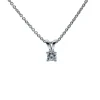 SØLV HALSKÆDE 4 GRABBER MED SYNTETISK ZIRKONIA 4 MM