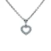SØLV HALSKÆDE ÅBEN HJERTE MED SYNTETISKE ZIRKONIA