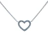 SØLV HALSKÆDE HJERTE MED SYNTETISKE ZIRKONIA