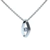 SØLV HALSKÆDE MAT/BLANK MED SYNTETISK ZIRKONIA