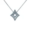SØLV HALSKÆDE MED SYNTETISKE ZIRKONIA