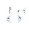 SØLV ØRERINGE HÆNGER STIK MED SYNTETISK ZIRKONIA