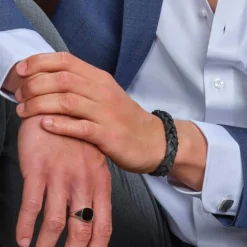 SON ARMBÅND KALVESKIND SORT 21 CM - 80970239121