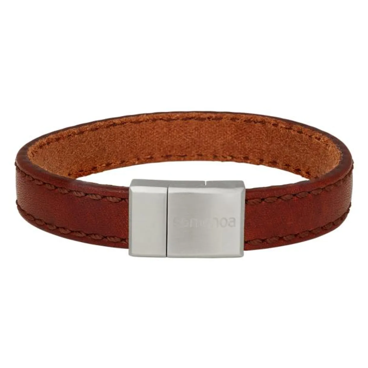 SON OF NOA ARMBÅND BRUN LÆDER 23CM 12MM - 897 016-BROWN23
