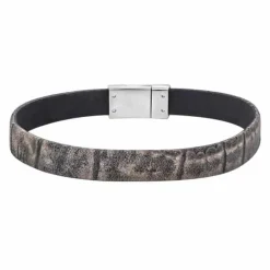 SON OF NOA ARMBÅND GRÅ KALVESKIND 23 CM MED STÅL LÅS - 897 013-GREY23