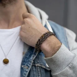 SON OF NOA ARMBÅND GRÅ KALVESKIND 21 CM - 80970239321