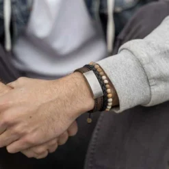 SON OF NOA ARMBÅND SORT KALVESKIND - 80970089119