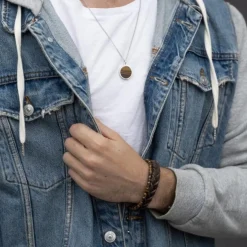 SON OF NOA LÆDER ARMBÅND BRUN FLETTET - 80970239219