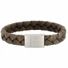 SON OF NOA LÆDER ARMBÅND FLET GRÅ 23 CM - 80970239323