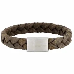 SON OF NOA LÆDER ARMBÅND FLET GRÅ 23 CM - 80970239323