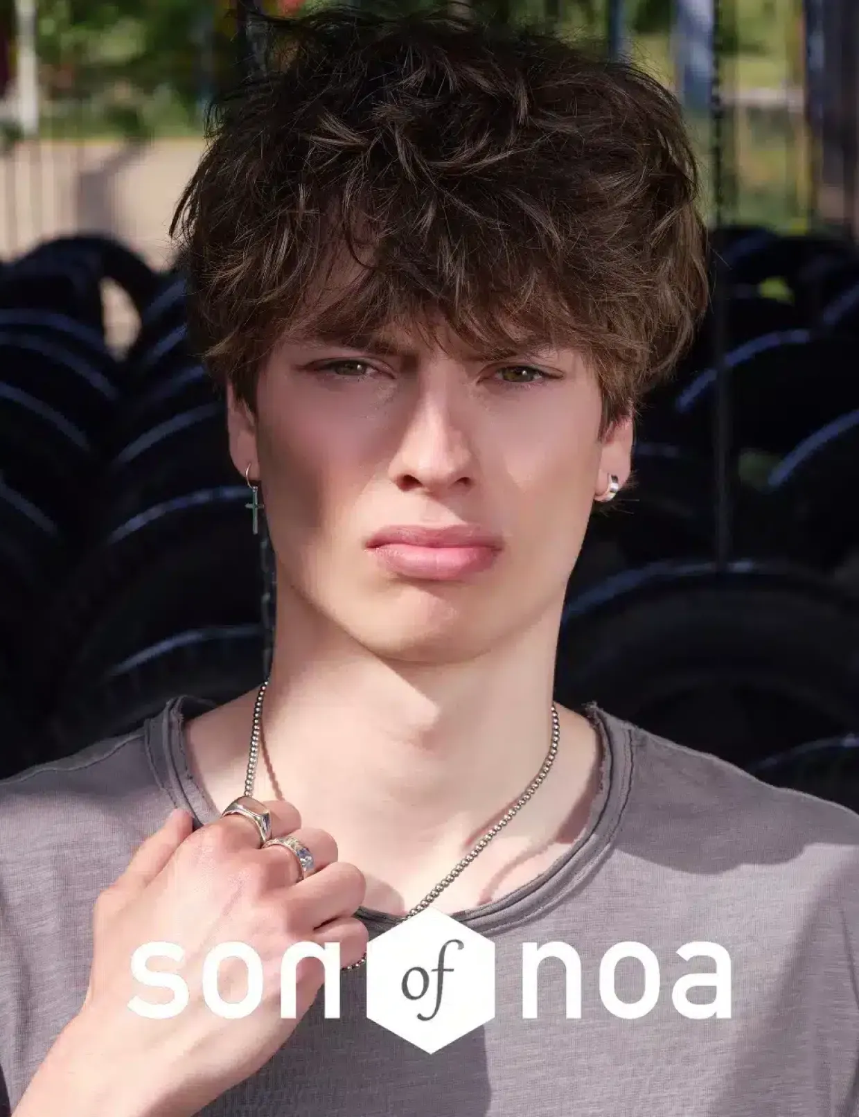 SON OF NOA SORT KALVESKIND MED STÅL PLADE - 80970179119