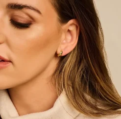 SPIRIT ICONS CALLAS ØRERINGE SØLV FORGYLDT - 42292