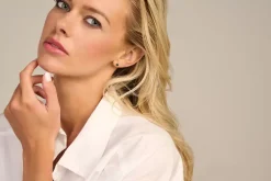 SPIRIT ICONS FIGARO ØRERINGE SØLV FORGYLDT MED BLÅ ZIRKONIA - 42882