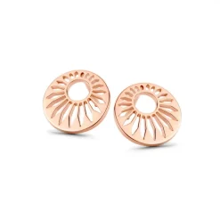 SPIRIT ICONS PEACOCK ØRERINGE SØLV ROSA FORGYLDT - 41314