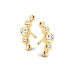 SPIRIT ICONS TEMPTATION ØRERINGE SØLV FORGYLDT MED ZIRKONIA STEN - 40602