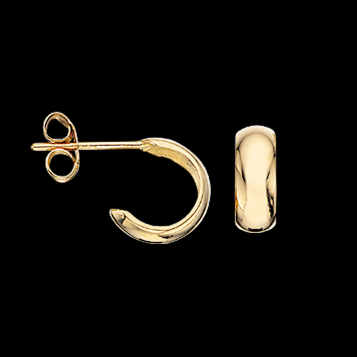 SROUPLES 8 KARAT GULD ØRERINGE HALV CREOL - 119163