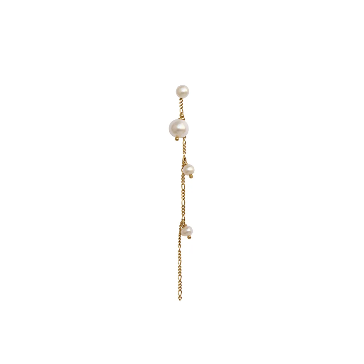 STINE A CALLAS SINGLE ØRERING SØLV FORGYLDT MED FERSKVANDSPERLE - 1375-02-S