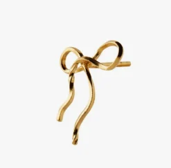 STINE A FLOW BOW ØRERING SØLV FORGYLDT - 1343-02-S