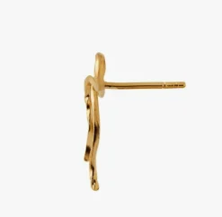 STINE A FLOW BOW ØRERING SØLV FORGYLDT - 1343-02-S