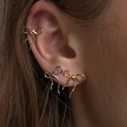 STINE A FLOW BOW SØLV ØRERING - 1343-00-S