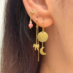 STINE A FORGYLDT ØRERING SUN AND MOON - 1359-02-S