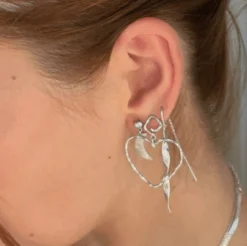 STINE A FUNKY HEART ØRERING SØLV - 1317-00-S