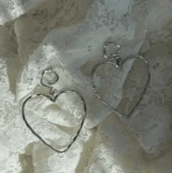 STINE A FUNKY HEART ØRERING SØLV - 1317-00-S