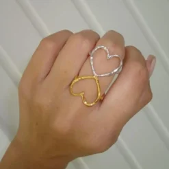 STINE A FUNKY HEART RING SØLV - 4054-00