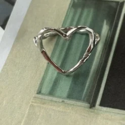 STINE A FUNKY HEART RING SØLV - 4054-00